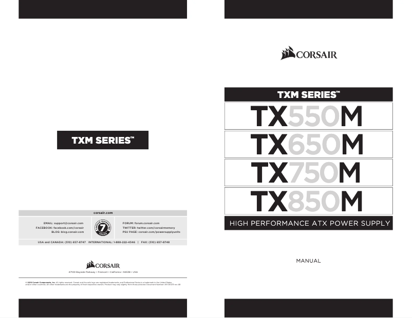 Image de la première page du manuel de l'appareil TX750M