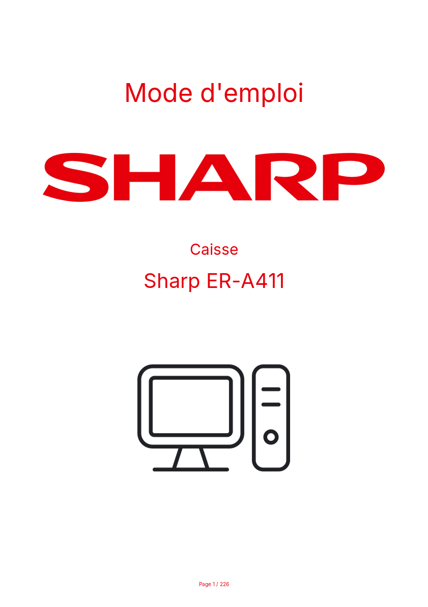 Page n°1 - Mode d'emploi Sharp ER-A411