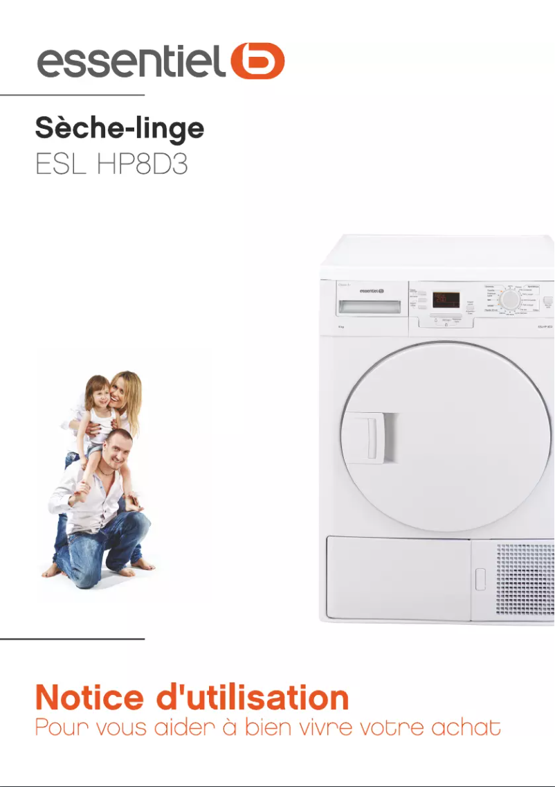 Page 1 de la notice Manuel utilisateur Essentiel B ESL HP8D3