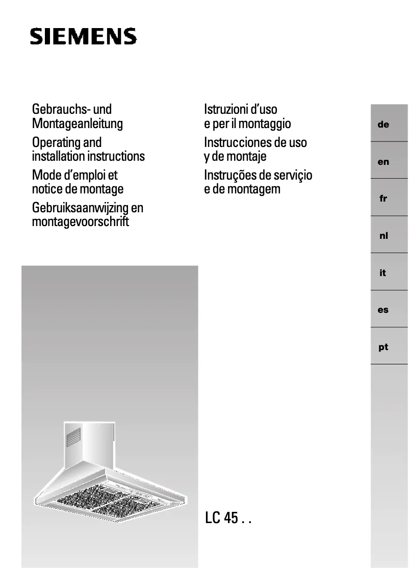 Page 1 de la notice Manuel utilisateur Siemens LC657WA20