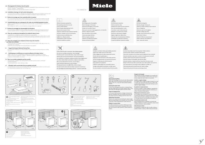 Page n°1 - Instructions / montage Miele G 7210 SCU