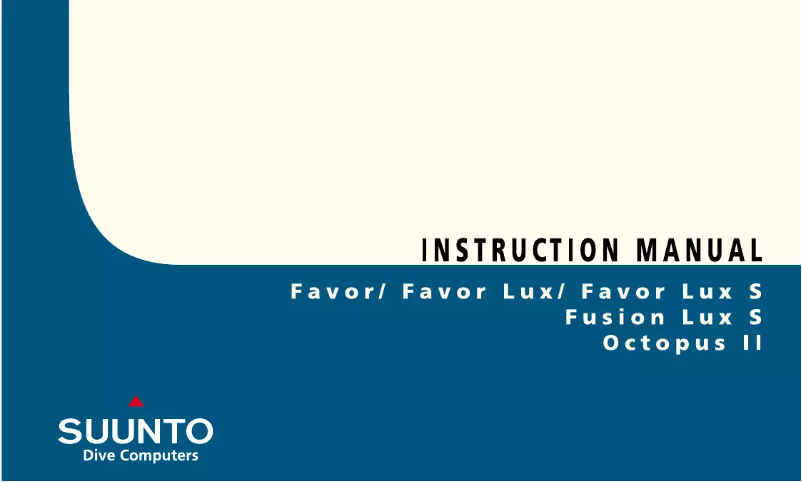 Page 1 de la notice Manuel utilisateur Suunto Favor Lux