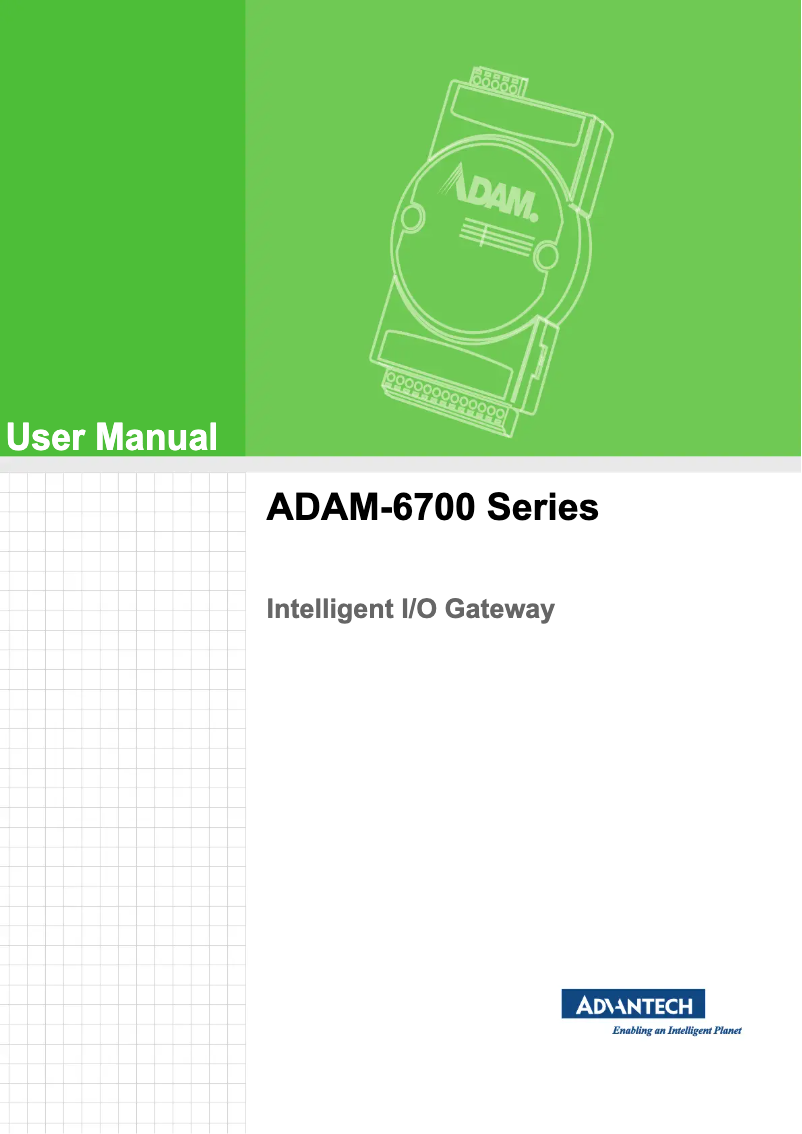 Image de la première page du manuel de l'appareil ADAM-6750-A