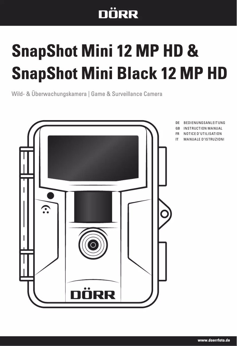 Page n°1 - Manuel utilisateur Dörr SnapShot Mini 12 MP HD