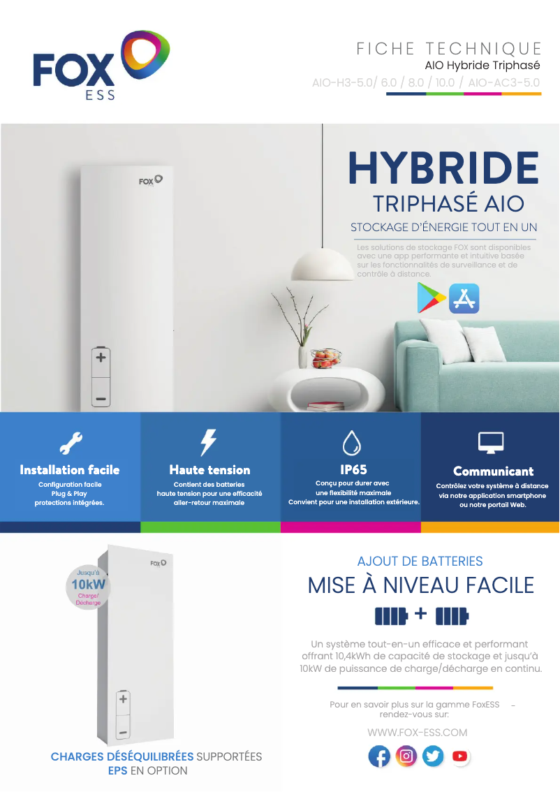 Page n°1 - Guide d'installation FOX ESS AIO-H3-5.0