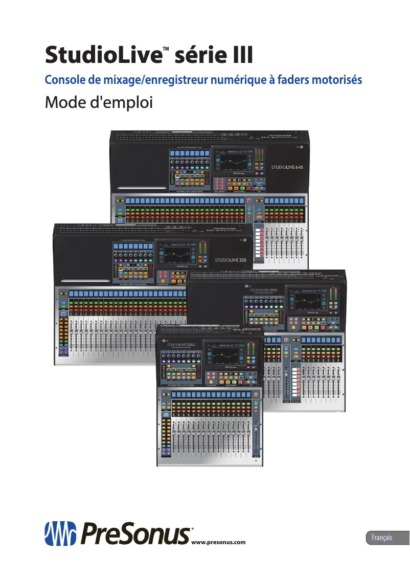 Page n°1 - Manuel utilisateur PreSonus StudioLive 64S Series III