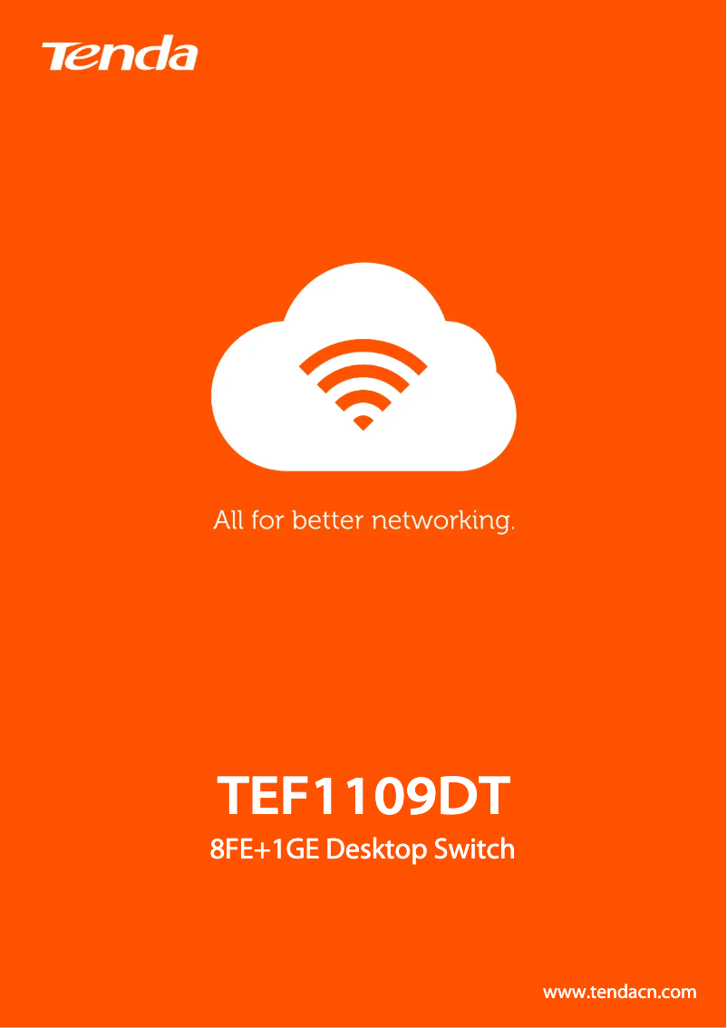 Page 1 de la notice Fiche technique Tenda TEF1109DT