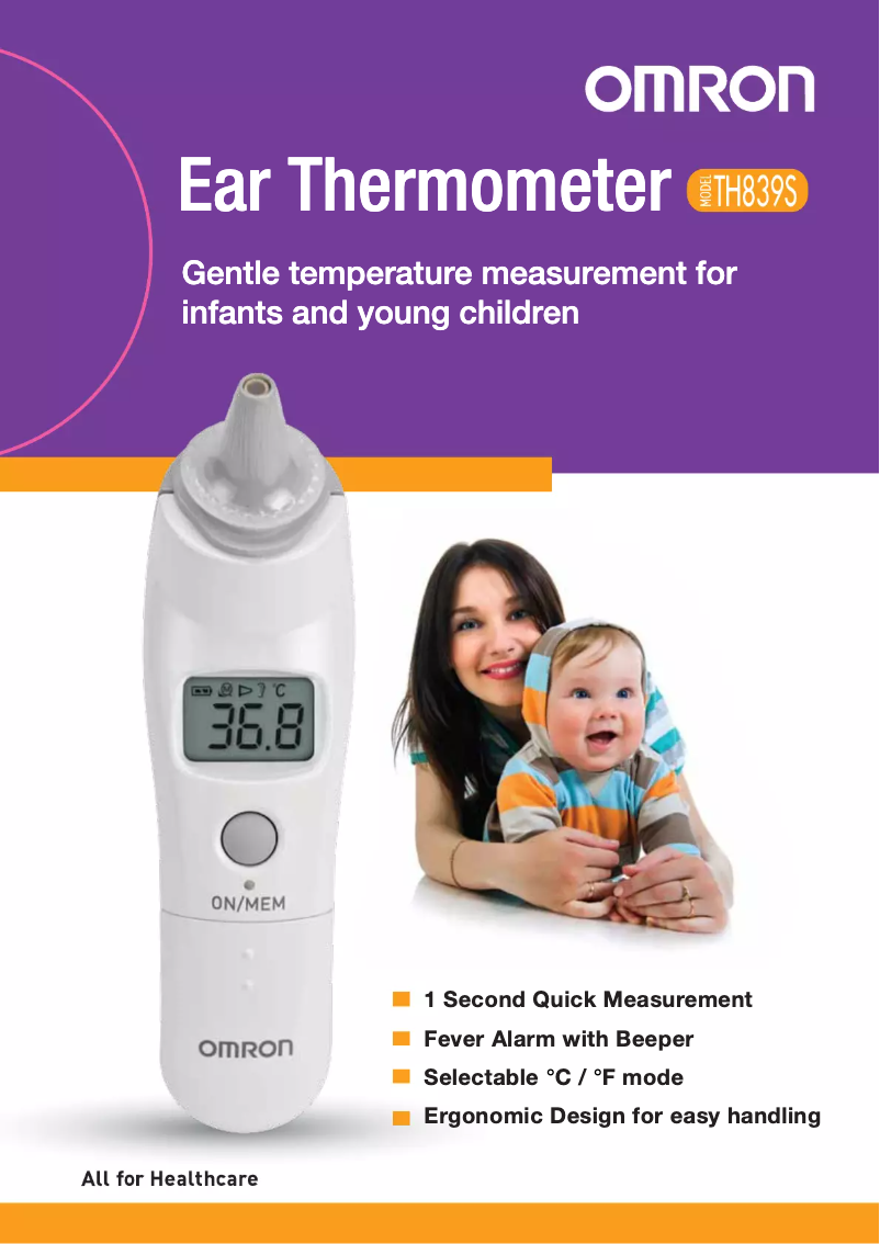 Página 1 del manual Manual de usuario Omron TH839S