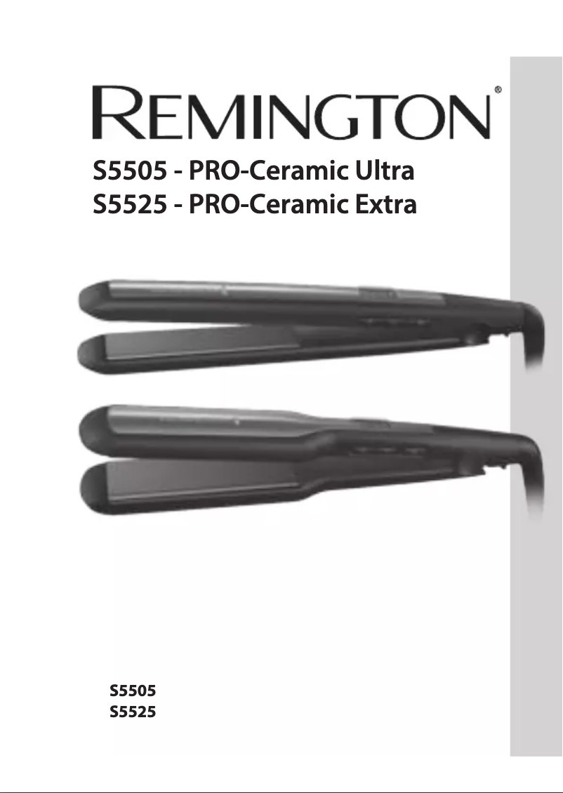 Page 1 de la notice Manuel utilisateur Remington Pro-Ceramic Ultra S5505