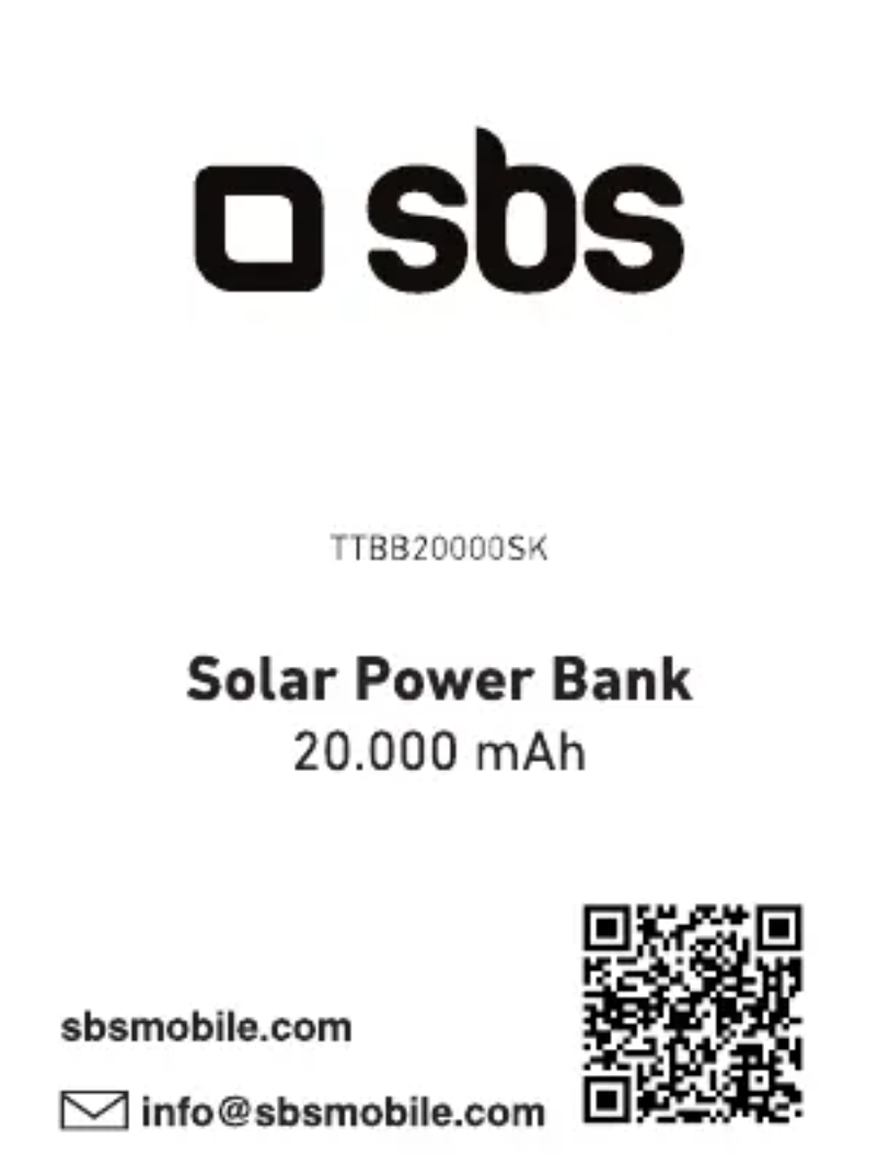 Page 1 de la notice Manuel utilisateur SBS TTBB20000SK