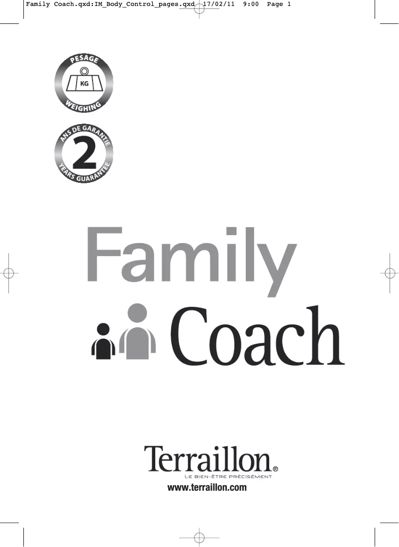 Page 1 de la notice Manuel utilisateur Terraillon Family Coach Team