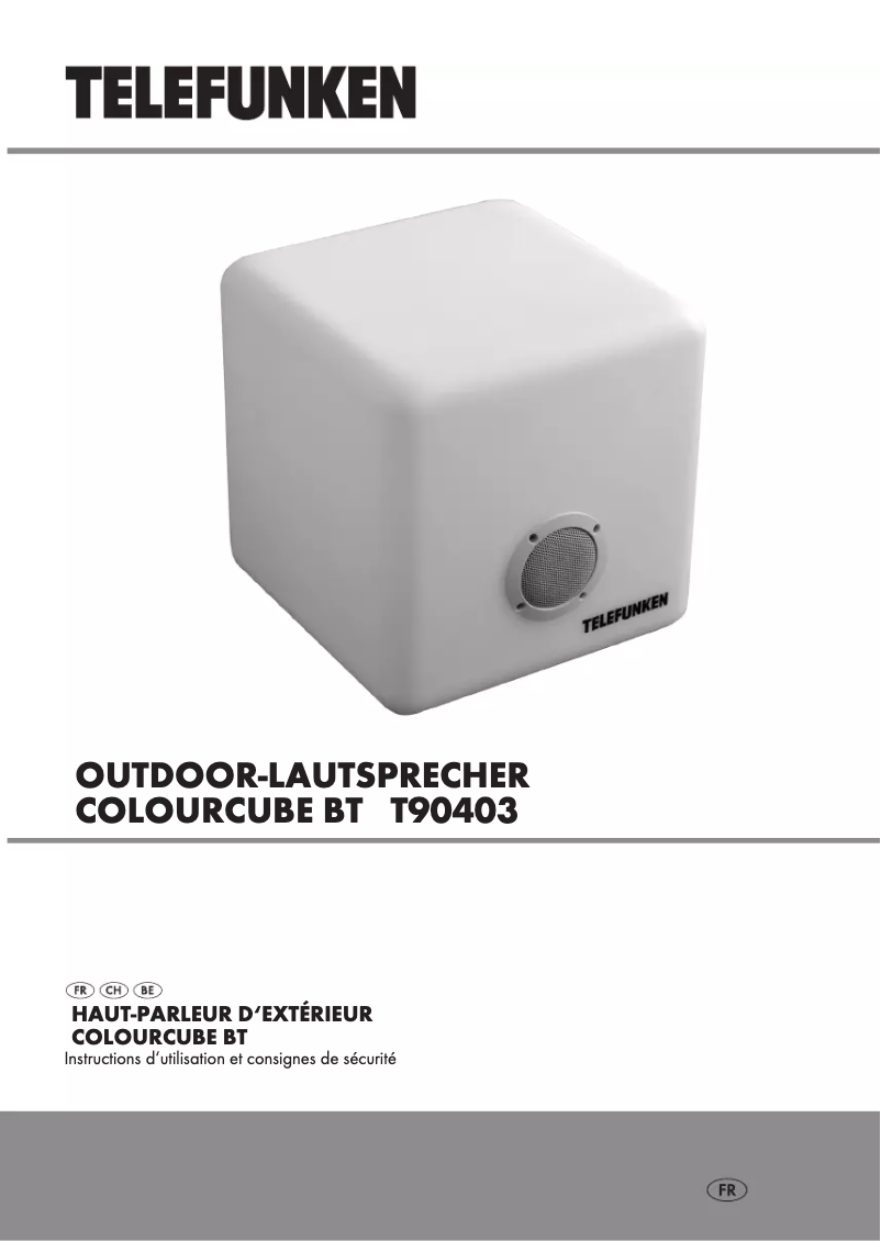 Image de la première page du manuel de l'appareil T90403