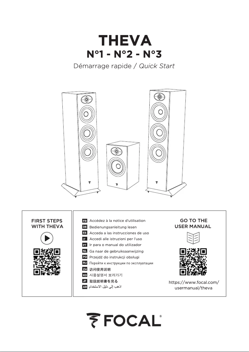 Página 1 del manual Guía de inicio rápido Focal Theva N°3
