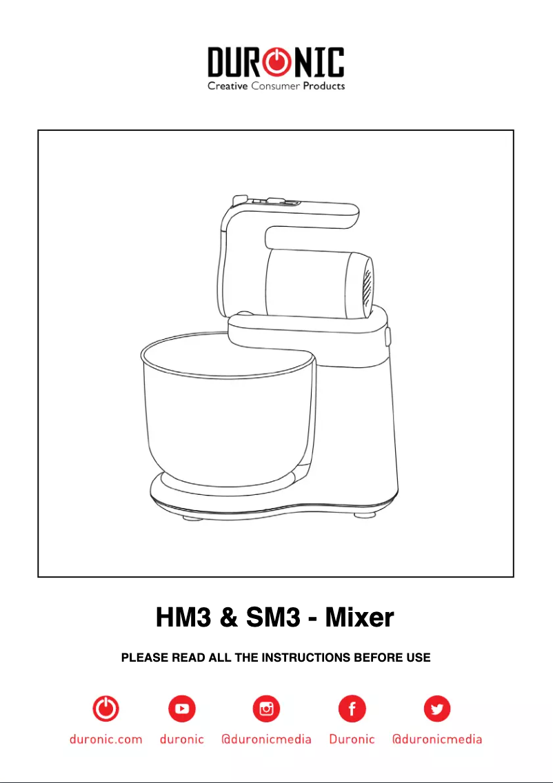 Page 1 de la notice Manuel utilisateur Duronic SM3