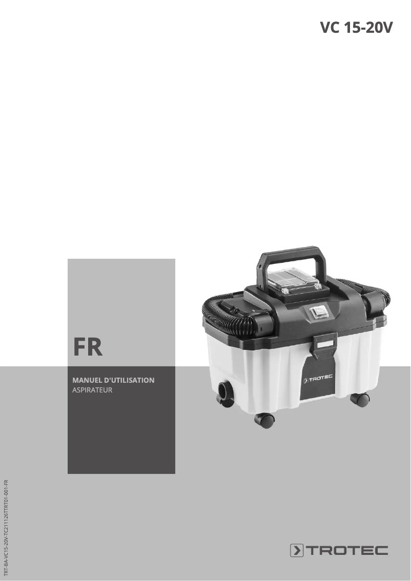 First page image of the manual for VC 15-20V