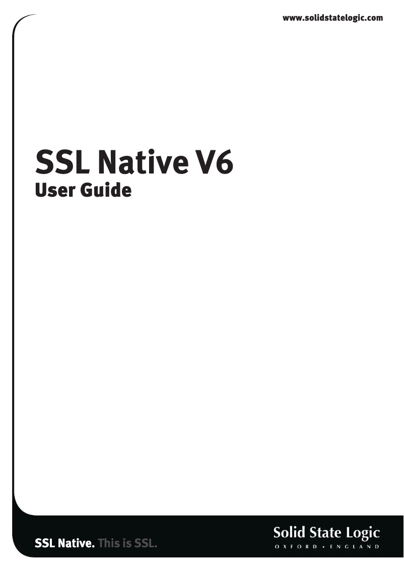 Page 1 de la notice Manuel utilisateur Solid State Logic Native Essentials