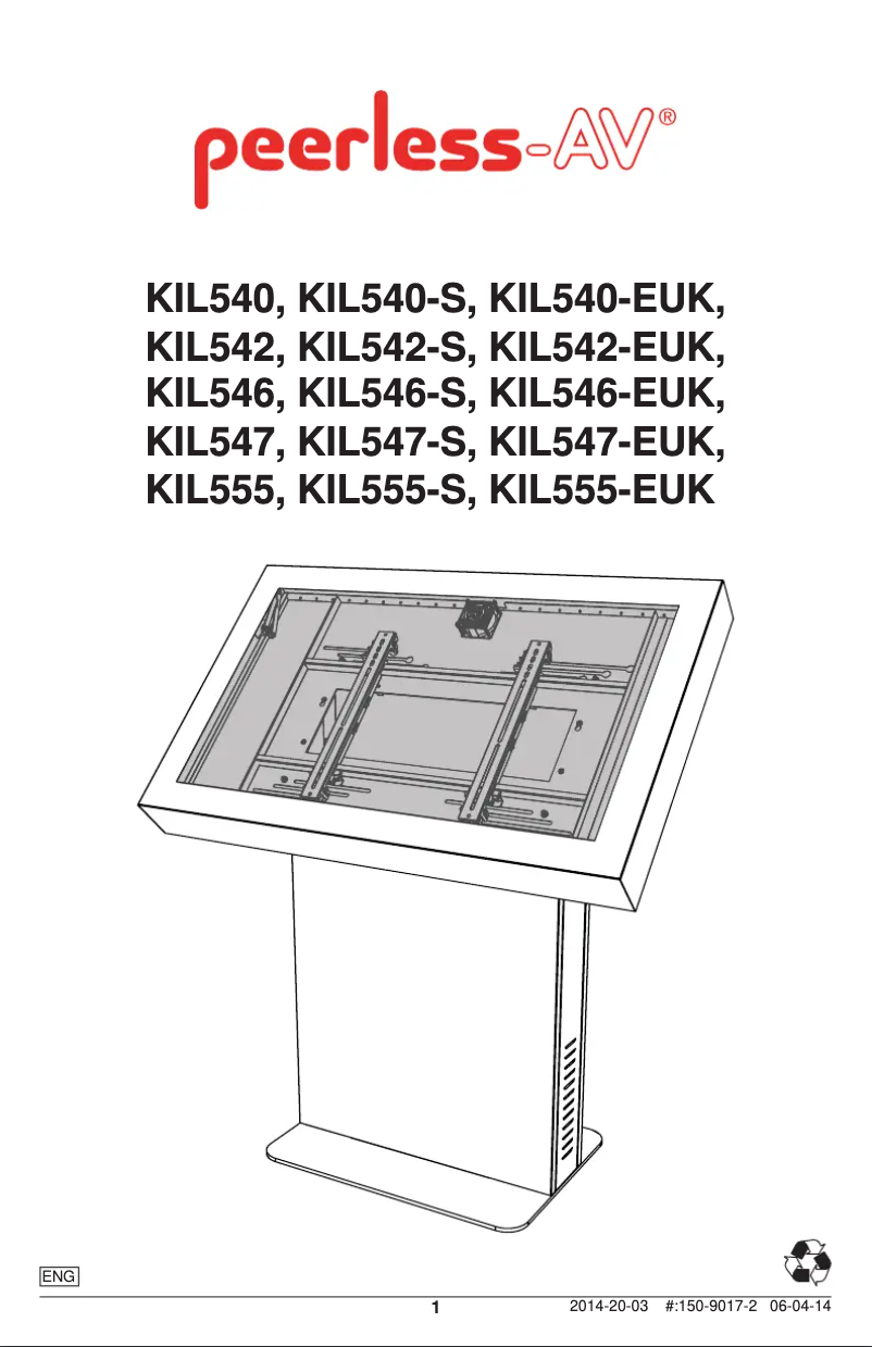 Page n°1 - Manuel utilisateur Peerless-AV KIL547