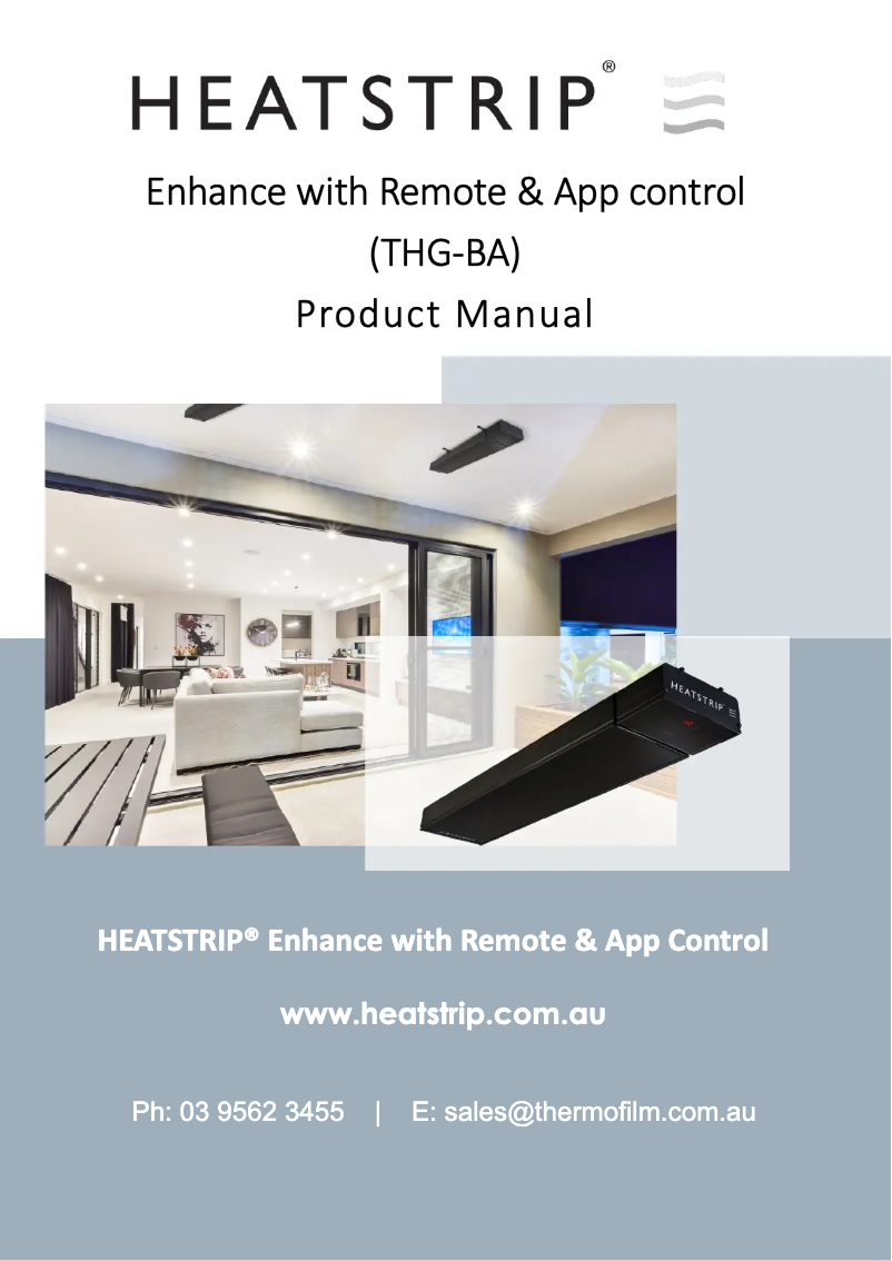 Page 1 de la notice Manuel utilisateur Heatstrip Enhance THG3200BA