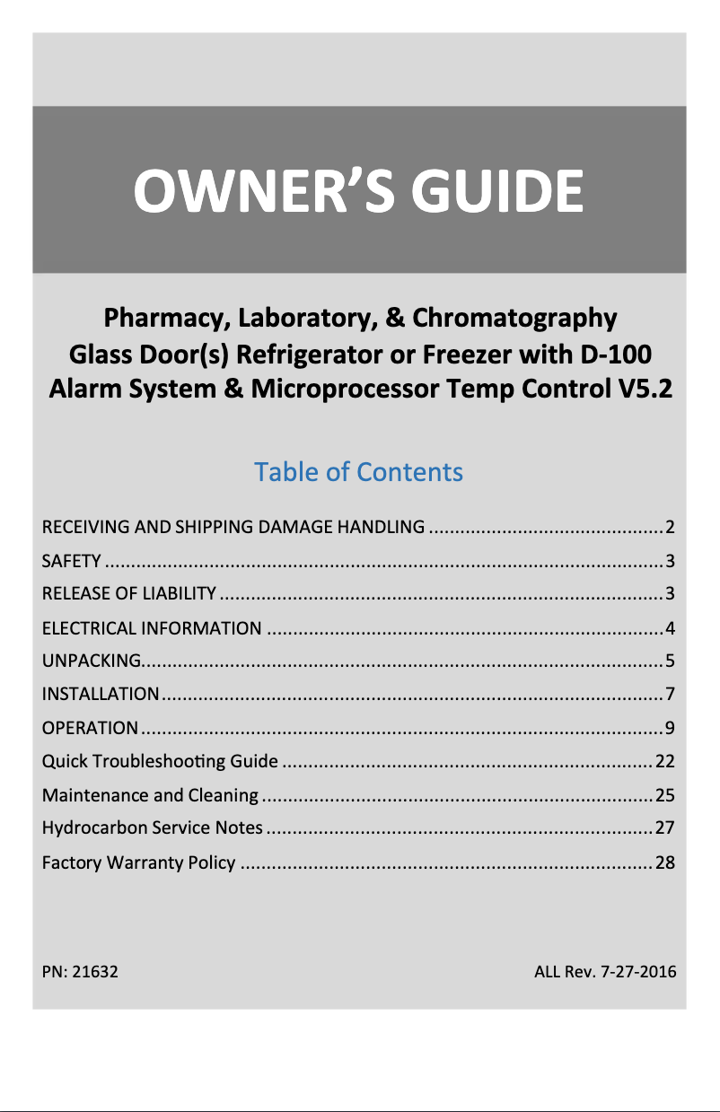 Page 1 de la notice Manuel utilisateur American BioTech Supply ABT-MFP-22-C
