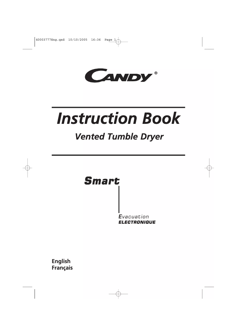 Page 1 de la notice Manuel utilisateur Candy CV1 66-47