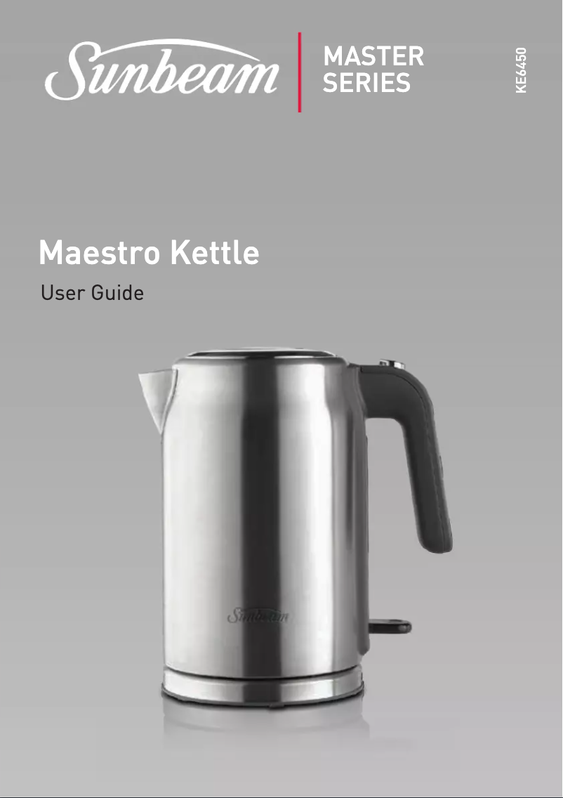 Page 1 de la notice Manuel utilisateur Sunbeam Maestro KE6451