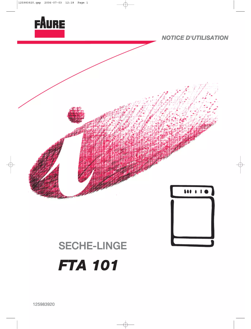 Page n°1 - Manuel utilisateur Faure FTA101