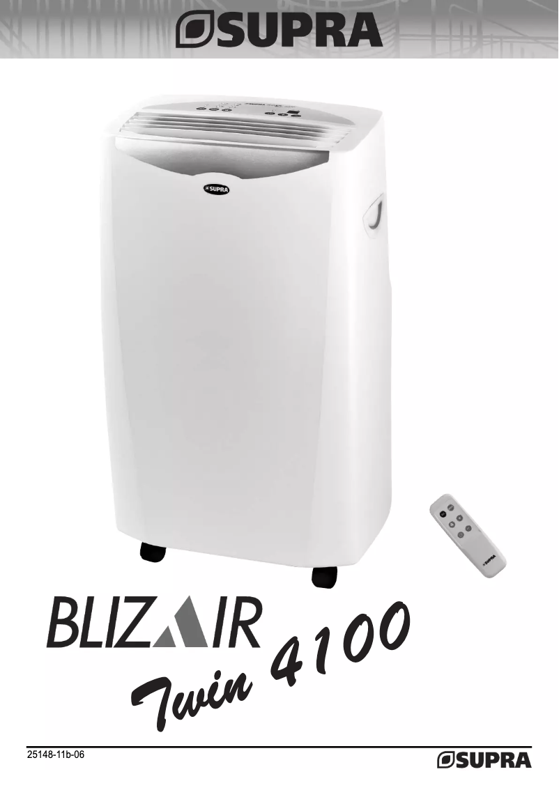 Page 1 de la notice Manuel utilisateur Supra Blizair Twin 4100