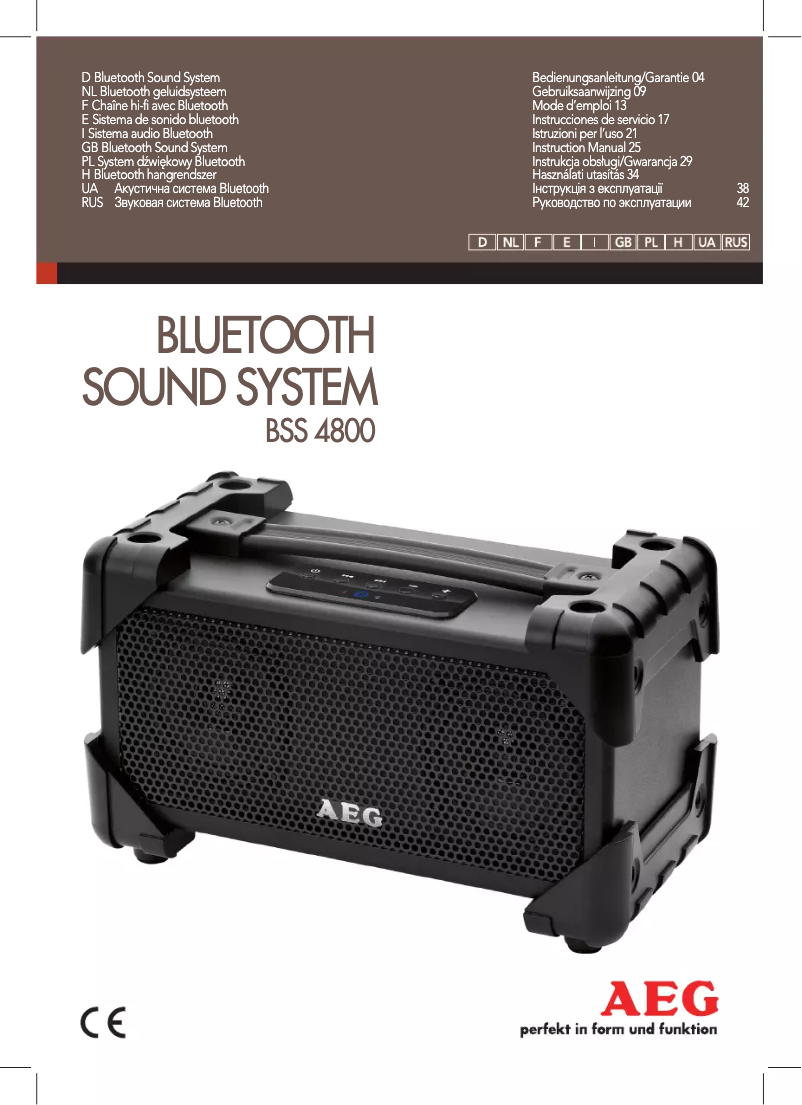 Página 1 del manual Manual de usuario AEG BSS 4800