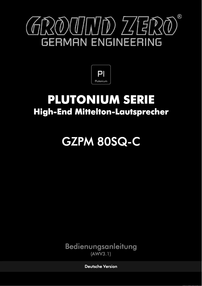 First page image of the manual for GZPM 80SQ-C