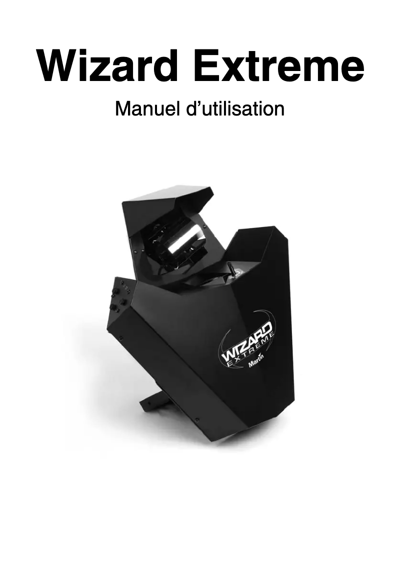 Image de la première page du manuel de l'appareil Wizard Extreme