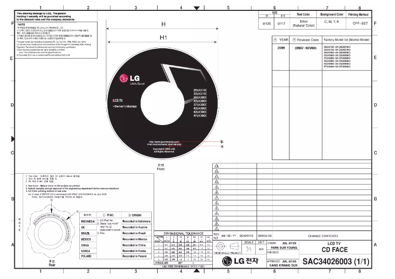 Page 1 de la notice Manuel utilisateur LG 32LH200C