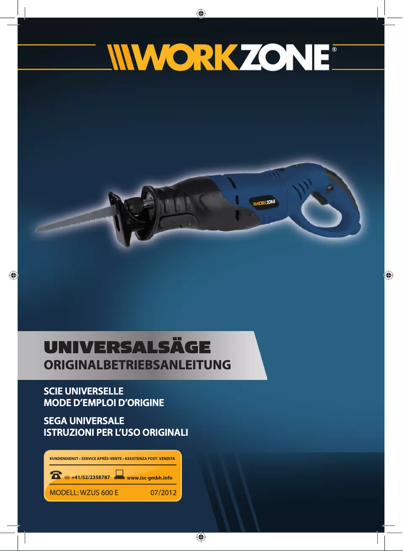 Image de la première page du manuel de l'appareil WZUS 600 E