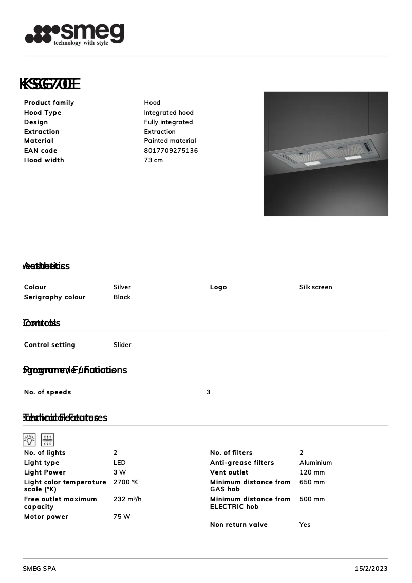 Image de la première page du manuel de l'appareil KSG70E