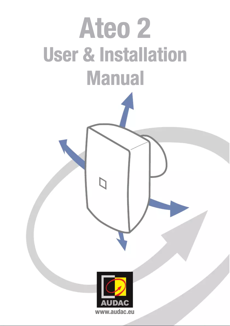 Page 1 of the manual User Manual Audac ATEO2D