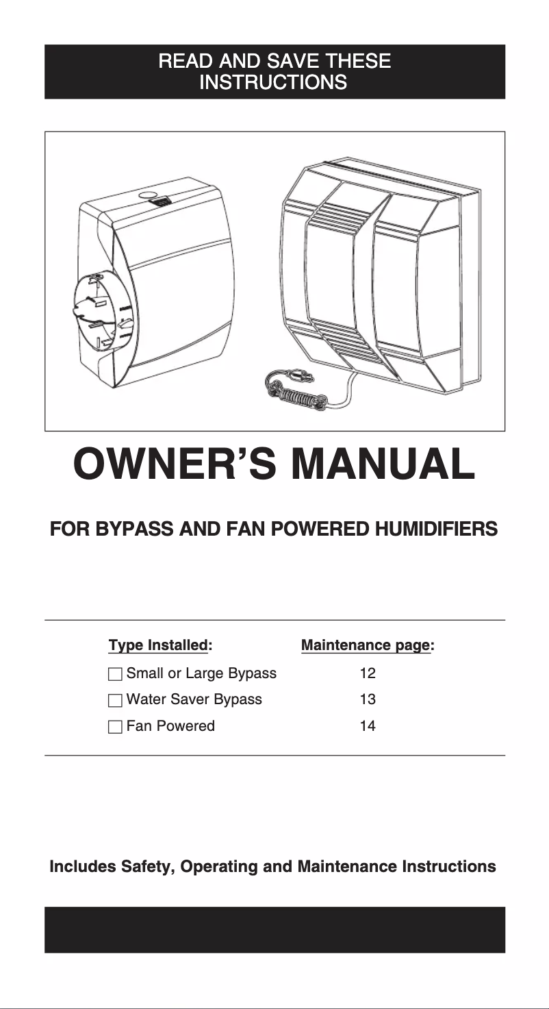 Page n°1 - Manuel utilisateur Carrier HUMCRLFP