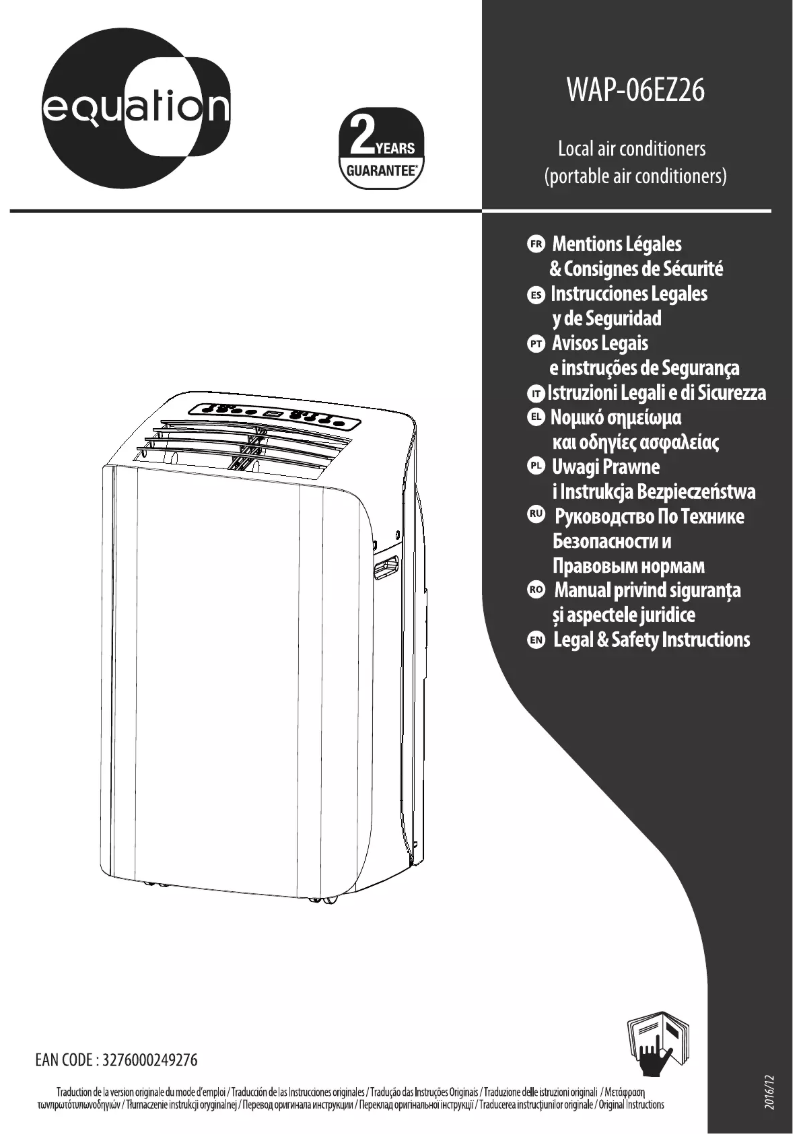 Page n°1 - Manuel utilisateur Equation WAP-06EZ26