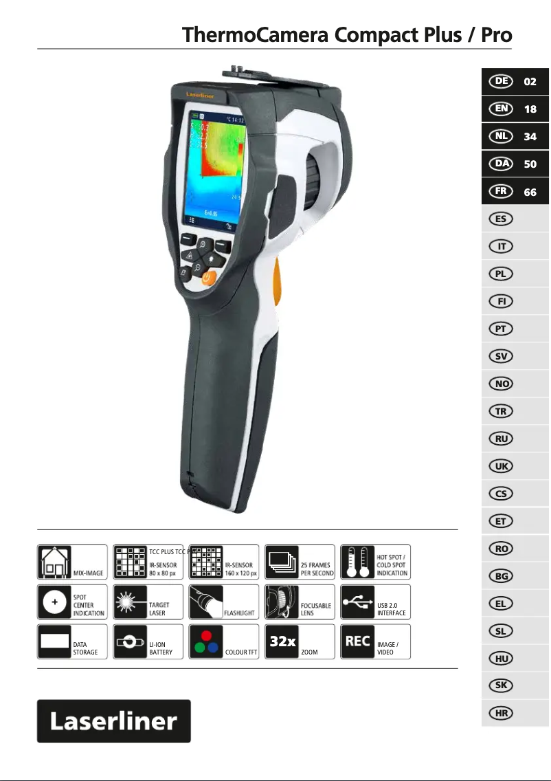 Image de la première page du manuel de l'appareil ThermoCamera-Compact Plus