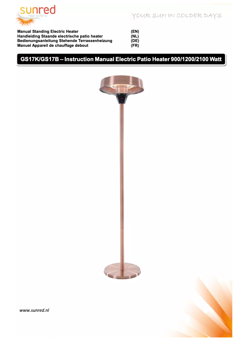 Page n°1 - Manuel utilisateur SunRed GS17K