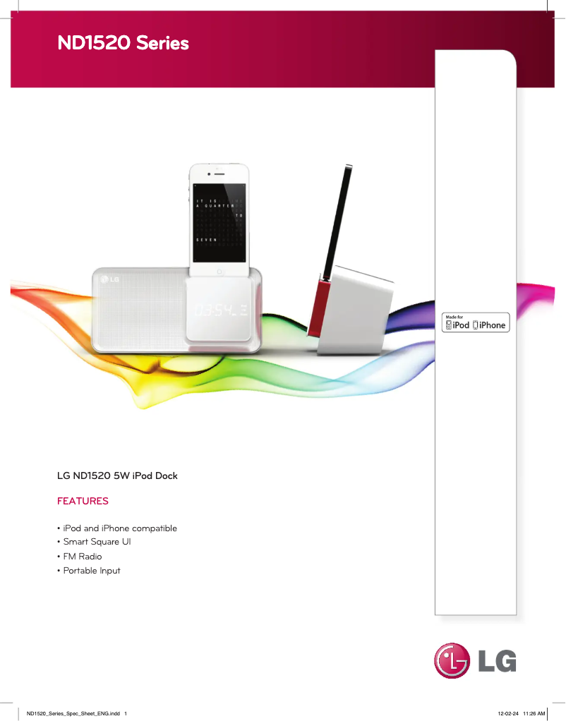 Image de la première page du manuel de l'appareil ND1520