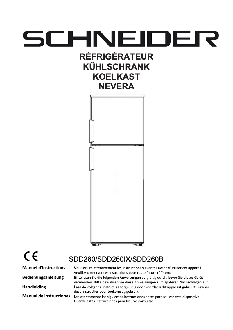 Imagen de la primera página del manual del dispositivo SDD260B