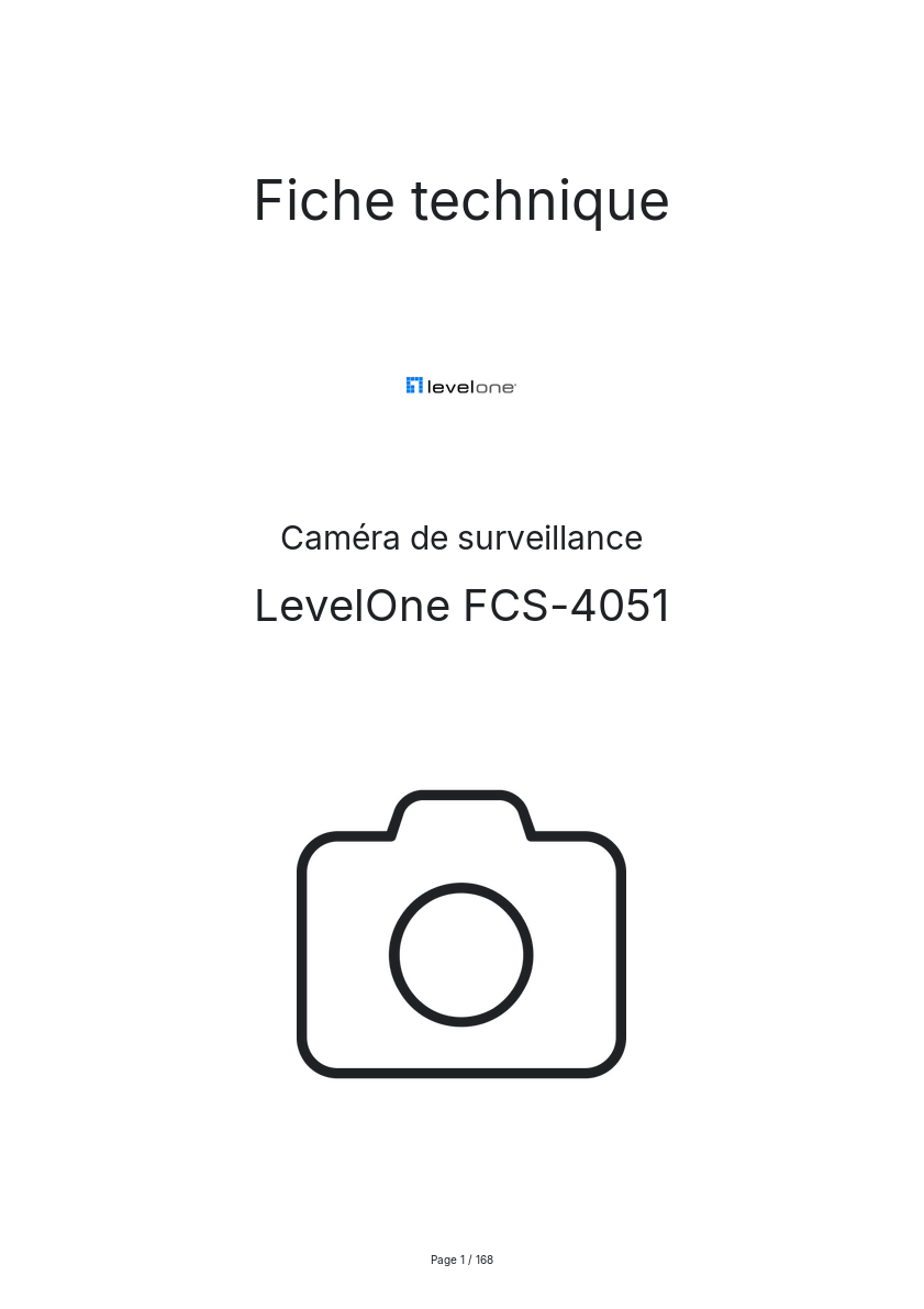 Page n°1 - Fiche technique LevelOne FCS-4051