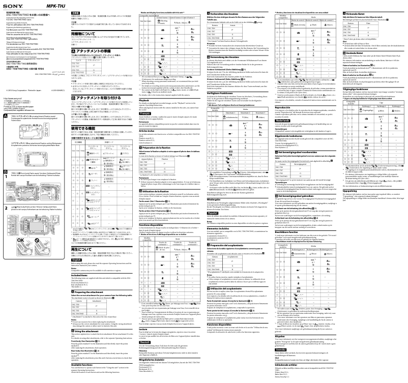 Página 1 del manual Guía de instalación Sony MPK-THJ