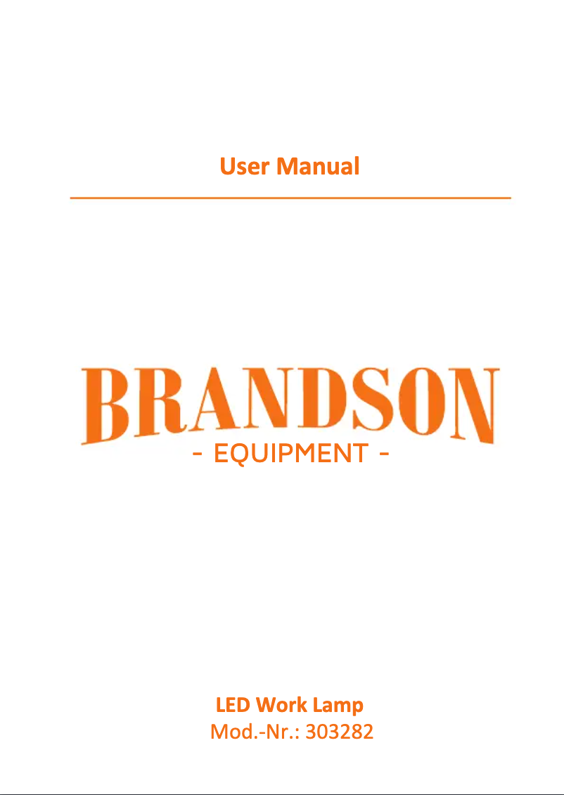 Page 1 de la notice Manuel utilisateur Brandson 303282