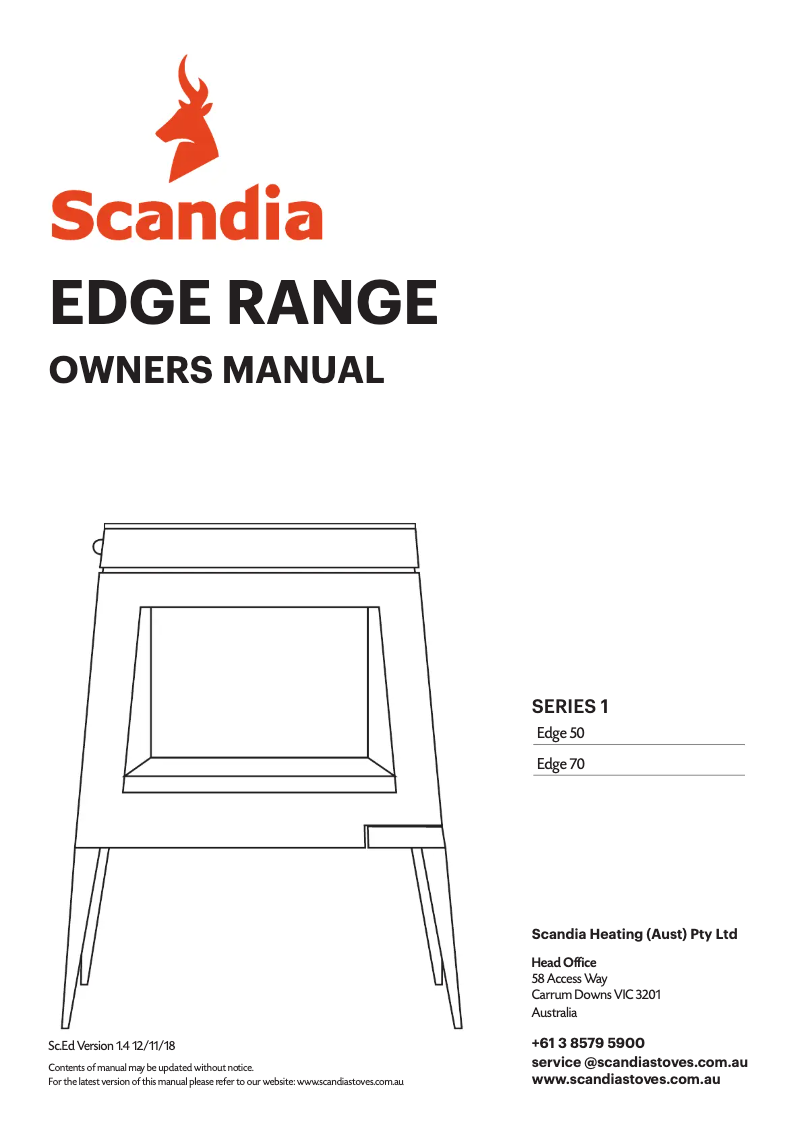 Page 1 of the manual User Manual Scandia Edge 50