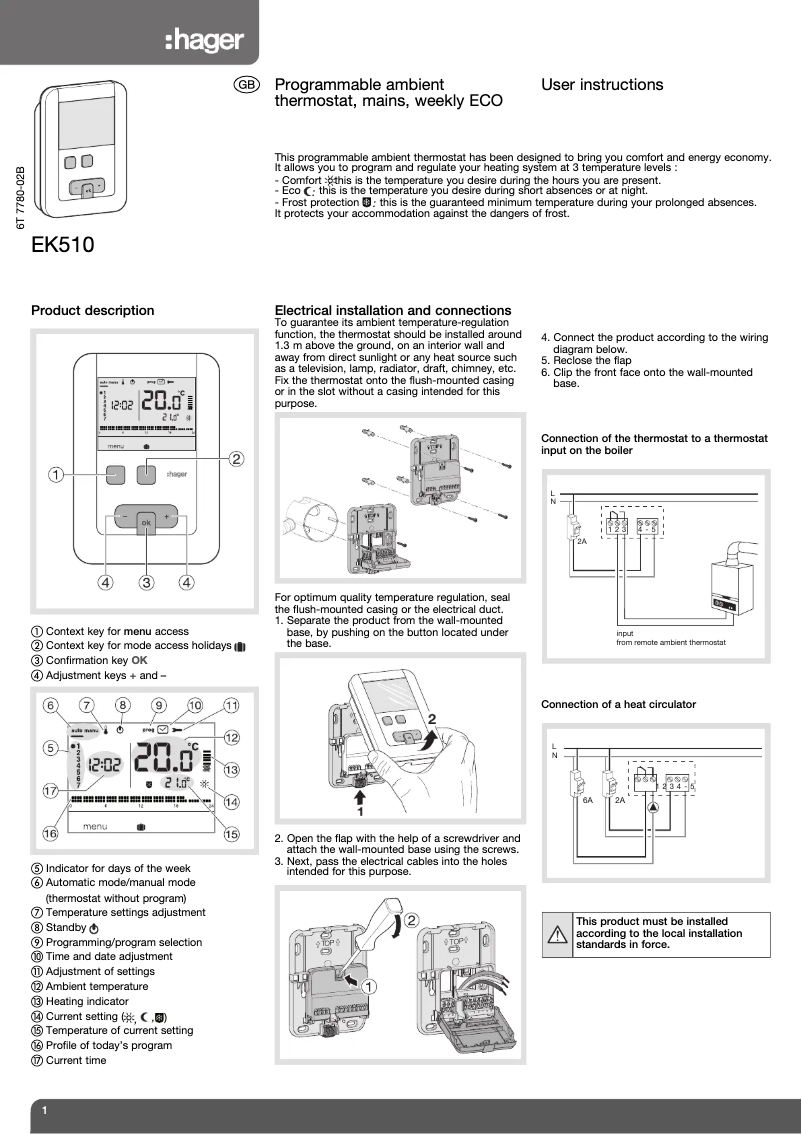 Imagen de la primera página del manual del dispositivo EK510