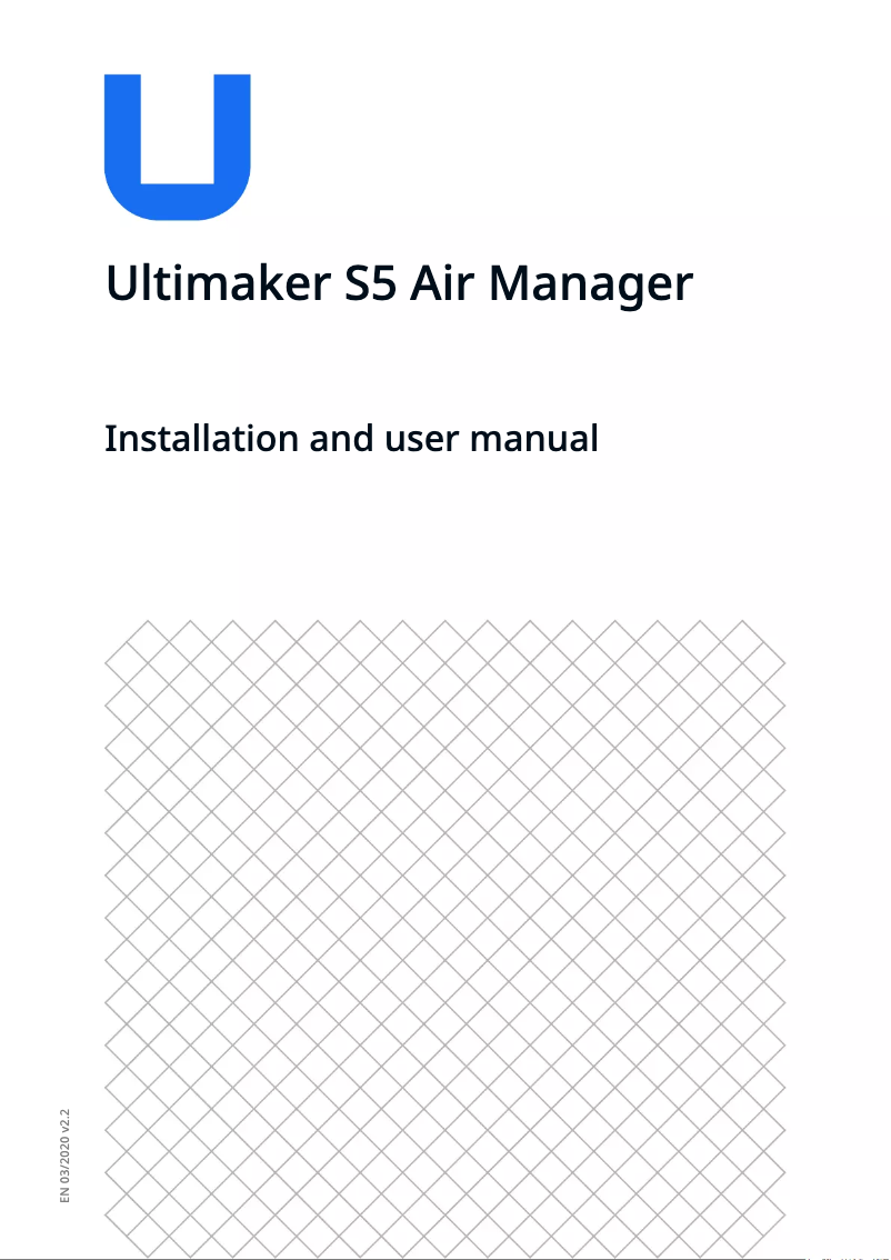 Page 1 de la notice Manuel utilisateur Ultimaker S5 Air Manager
