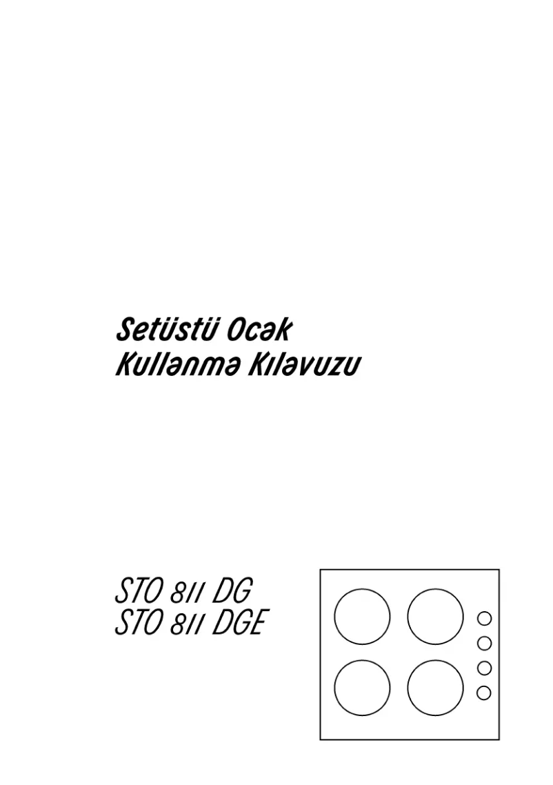 Page n°1 - Manuel utilisateur Arçelik STO 811 DG