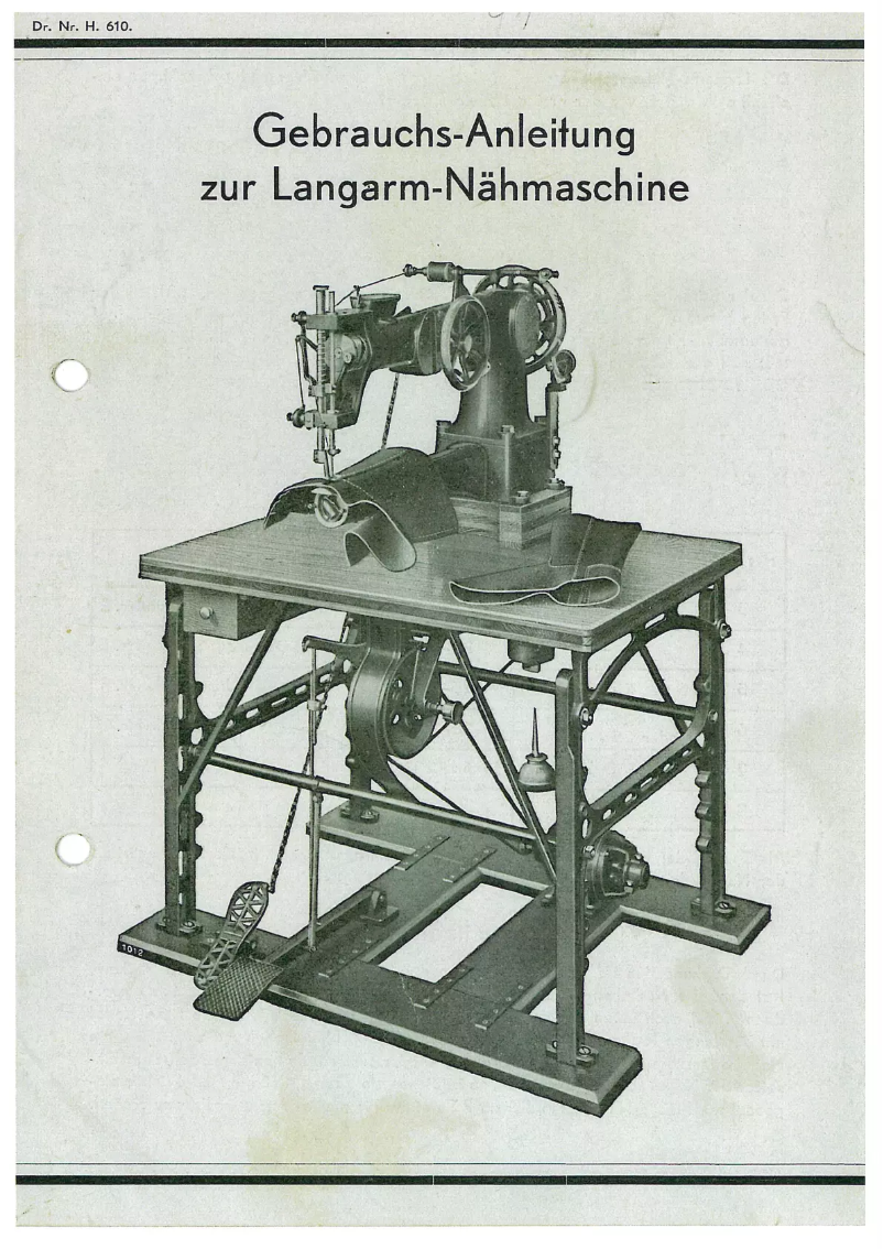 Page n°1 - Manuel utilisateur Dürkopp Adler 41