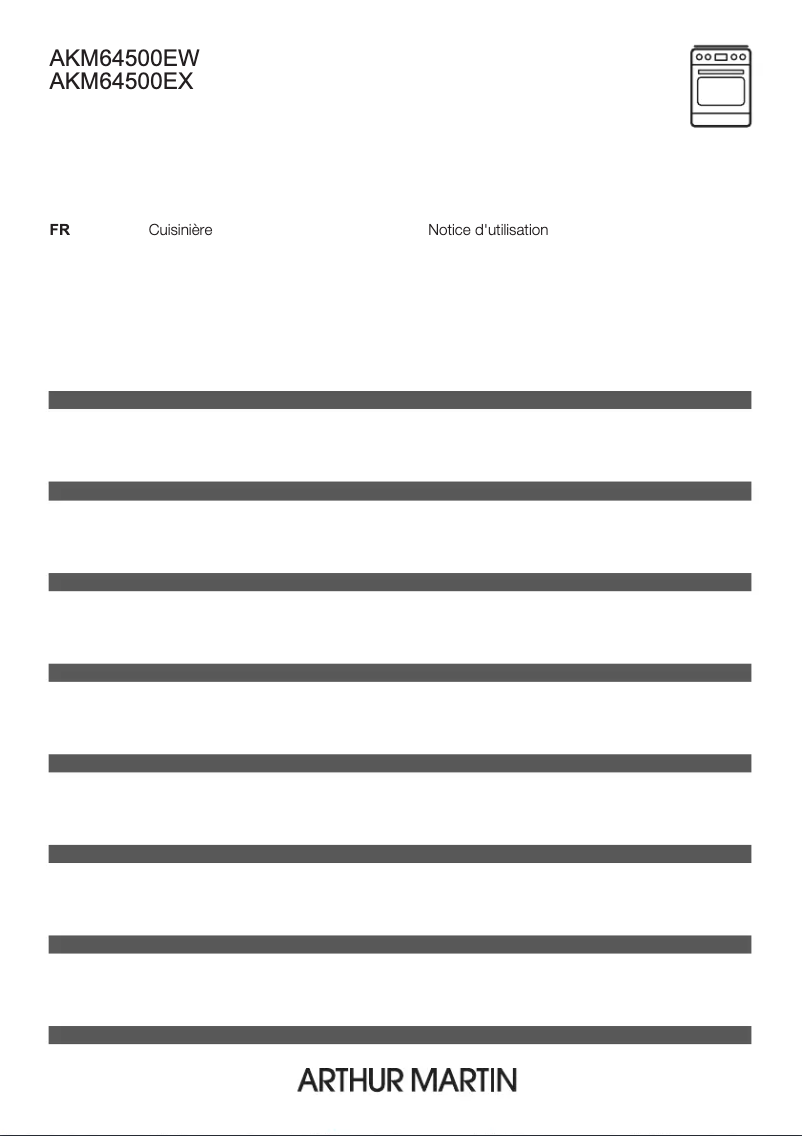 Page 1 of the manual User Manual Arthur Martin AKM64500EX