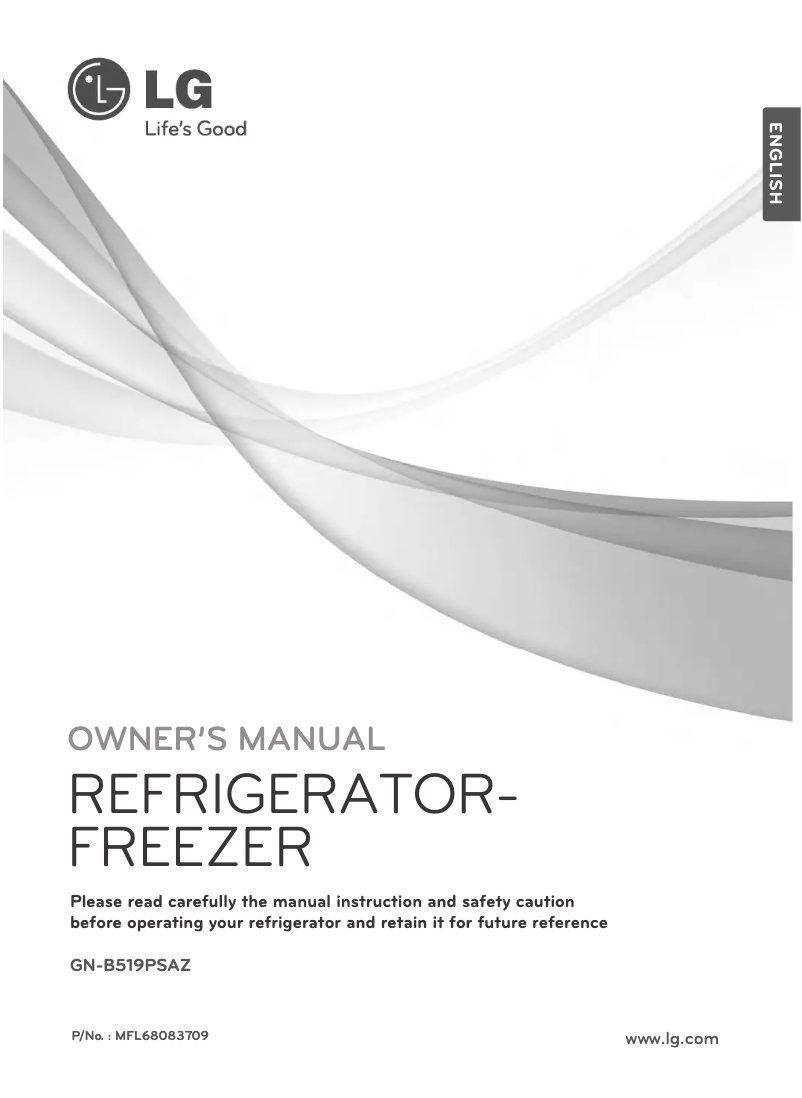 Page 1 de la notice Manuel utilisateur LG GN-B519PSAZ